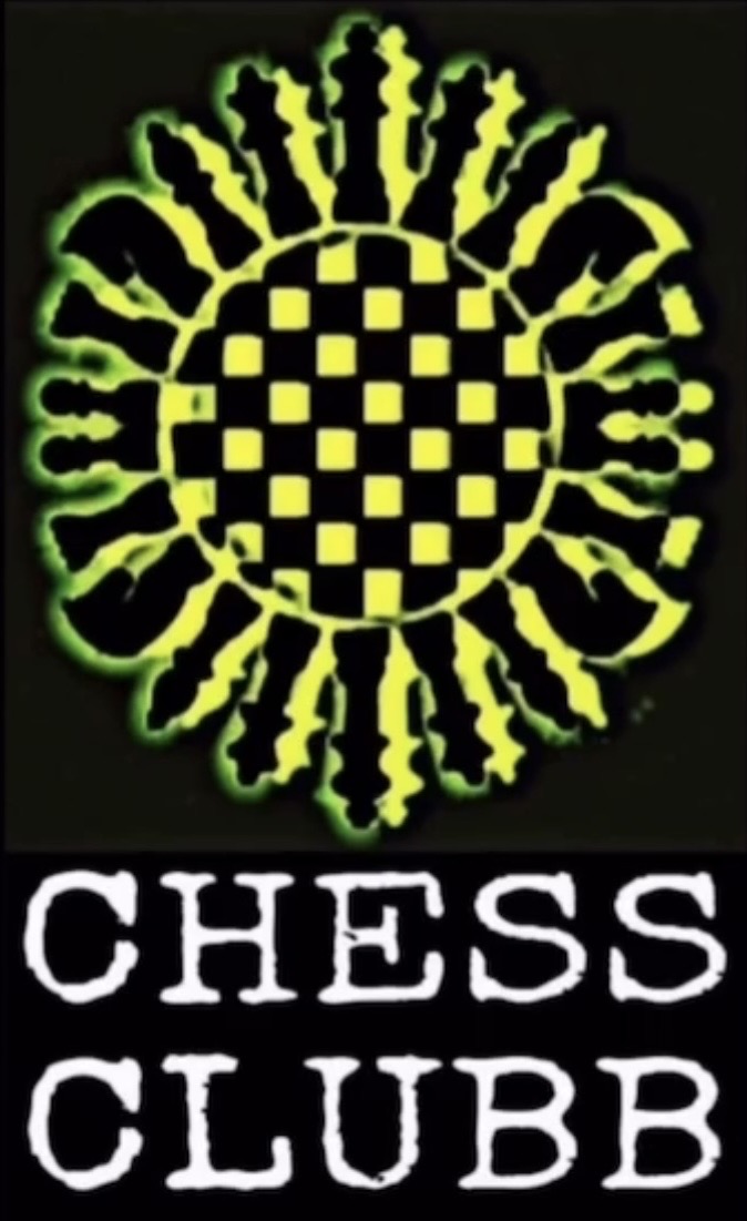 CHESSCLUBB logo — chess pieces radiating around a lime-green chessboard disc above the CHESS CLUBB wordmark
